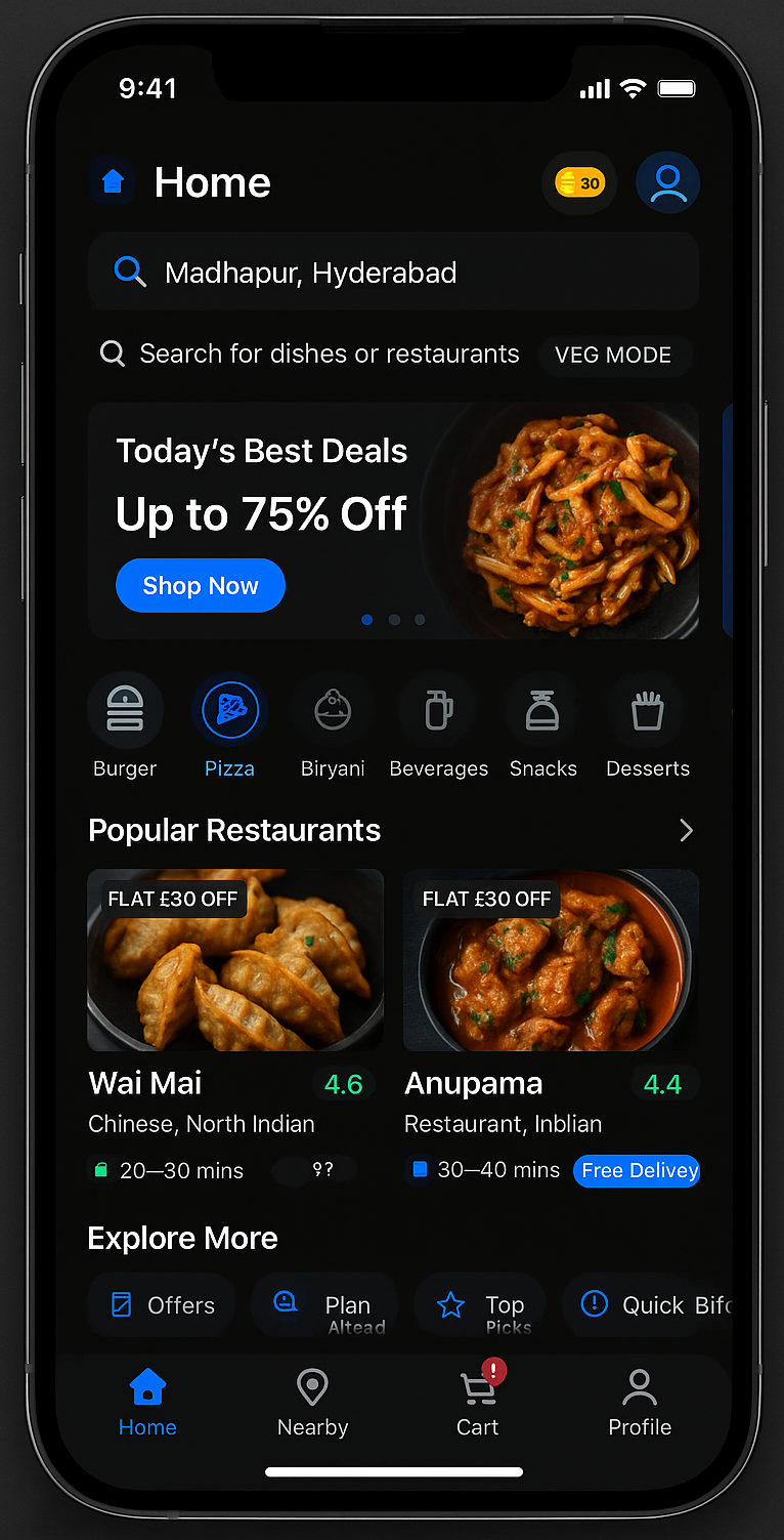 20250612_1451_Dark Theme Food App_simple_compose_01jxhq05akfvyvk336rs4yztwk