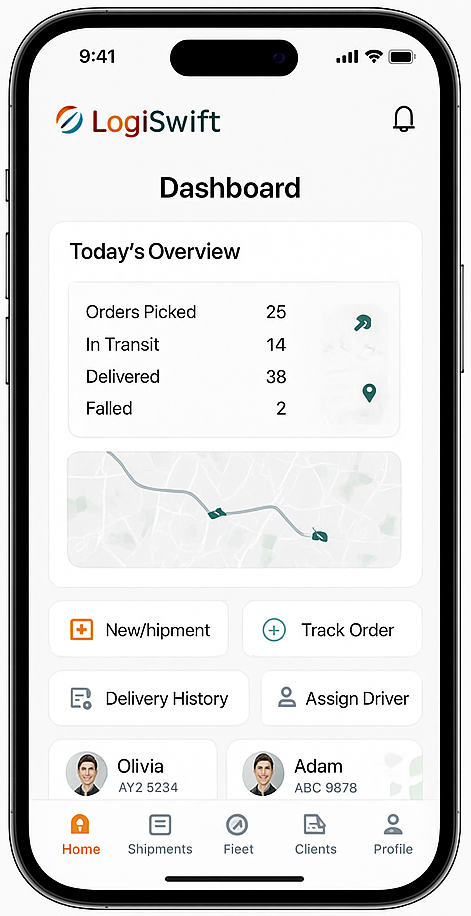 20250618_1745_iPhone Logistics App Mockup_simple_compose_01jy1fbsadfsxjsfd5vr7n5zsn1554s
